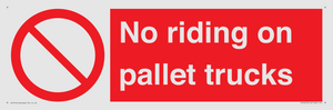 No riding on pallet trucks